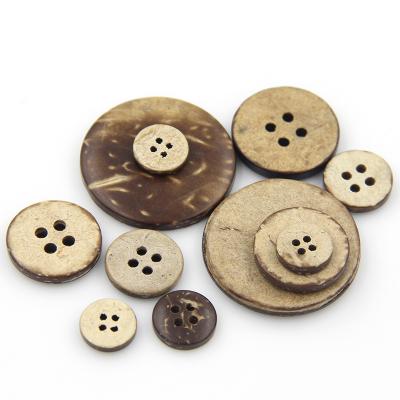 China New Viable Wholesale Wholesale Buttons 14L-44L 4 Holes Natural Round Shell Button For Clothing for sale