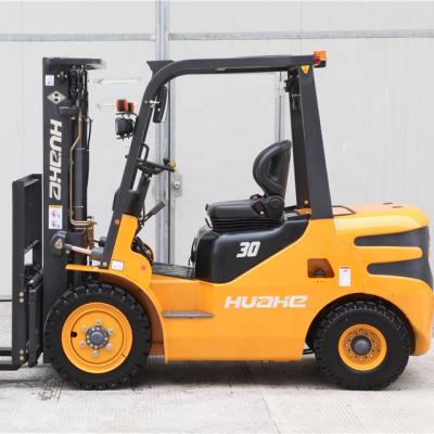 China Construction material stores HUAHE HEF30 electric forklift 3 ton pallet truck with low mast for sale for sale