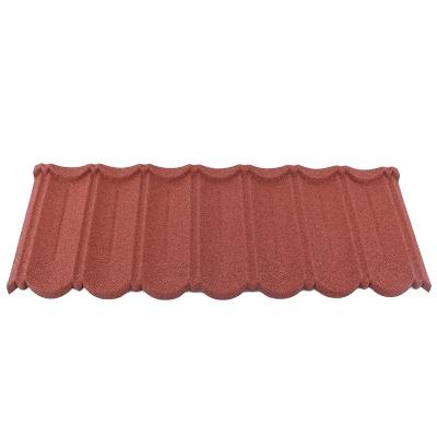 China Factory Price Waterproof Galvanlume Fireproof Stone Color Sheet Roofing Tile China Coated Metal Roof Tiles for sale