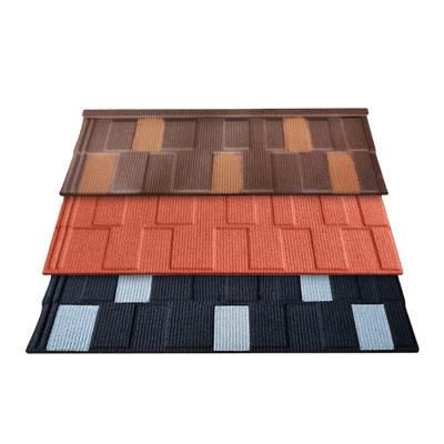 China Modern shingles roof tile stone coated roofing tile metal steel base heat resistant roof tiles for sale