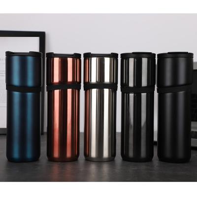 China 2021 New Stainless Steel PORTABLE Vacuum Portable Gift Business Car Customized LOGO Coffee Tumbler for sale