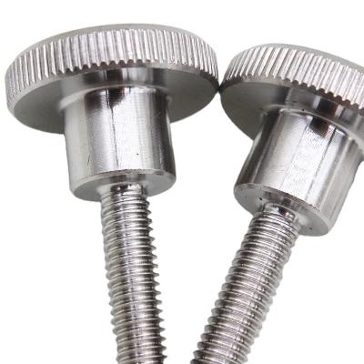 China Stainless Steel Galvanized Flat Head Thumb Screw Knurled Step Shoulder screwDIN464 for sale