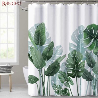 China Hylaea Sustainable Pattern Luxury Shower Curtain Set Printing Shower Curtain Designer Shower Curtain for sale