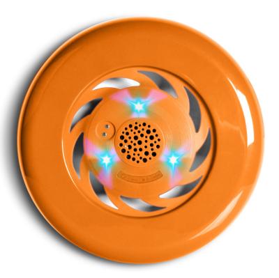 China LED Flashing Light Mode Frisbee Aesthetic Design Protect Wireless Outdoor Active Weatherproof Speaker for sale