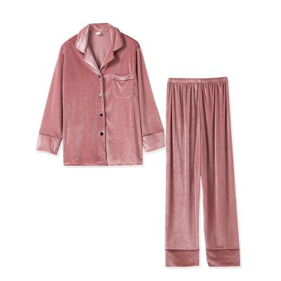 China 2022 Fashionable Women's Loungewear Neutral Velvet Sleepwear QUICK DRY Pants Winter Velvet Pajamas for sale