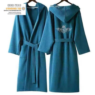 China 100% Cotton Hotel Bathrobe Mens Sleepwear Hooded QUICK DRY Terry Cloth Robes Womens Bathrobe 2021 With Hood for sale