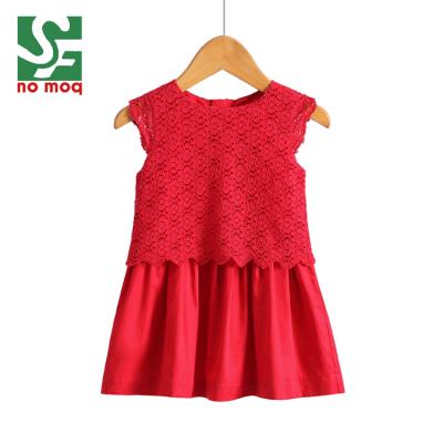 China Wholesale Breathable Newest Design Red Kids Dress Kids Clothing Girl Dress For Girl 2-10 Years Old Party for sale