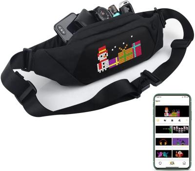 China Led Sling Bag with Waterproof Bluetooth and Programmable, Waist Bag Pack with Full Color Screen, Travel Single Shoulder Bag for Men Women for sale