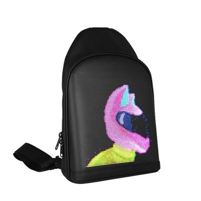 China Waterproof LED Display Backpack Advertising Light Led Display DIY City Dynamic Backpack Billboard Shoulder Bags WiFi APP Walking Version for sale