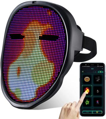 China Full Lightwear LED Party Mask With APP Control Light Up Mask For Christmas Gift for sale