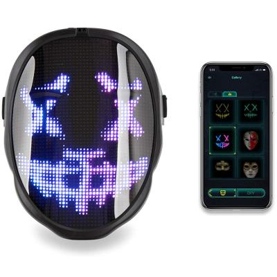 China Lightwear Halloween 2021 Led Light Mask For Party RGB Full Colors Mask Use APP Control for sale