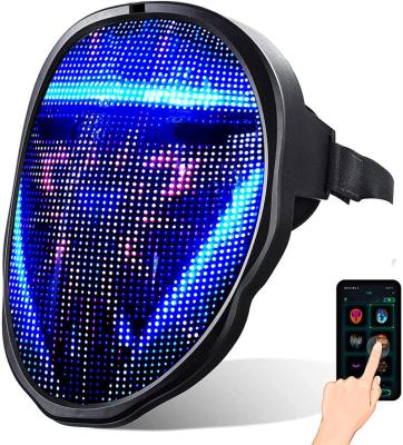 China Light RGB APP led programmable Halloween mask with programmable bluetooth photon mask for sale