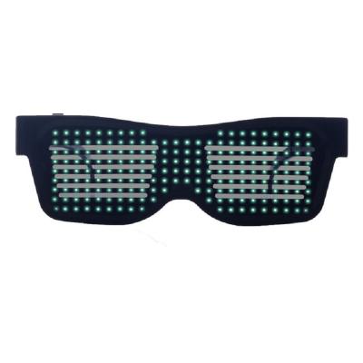 China Hot Selling ABS APP Control LED Magic Light Up Party Glasses Luminous Glass Halloween Flashing Glasses for sale