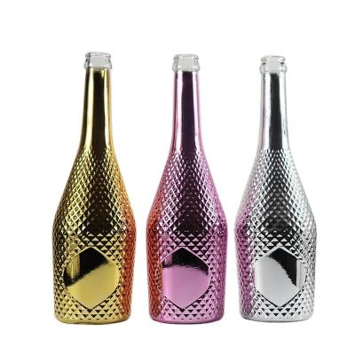 China Wholesale Eco-Friendly Recyclable Round Extra Flint Plating 750ml T-Cork Top Liquor Glass Bottle for sale