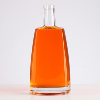 China 750ml Eco-friendly Recyclable Wholesale Cylinder Round Bottom Boston Flint Frost Glass Bottle Extra For Vodka Whiskey Custom Shape Cl 50 Hot Sale for sale