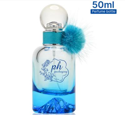 China 50ml Perfume Bottle Spray Bottle Clear Glass Gradient Cosmetic Perfume Empty Bottle for sale