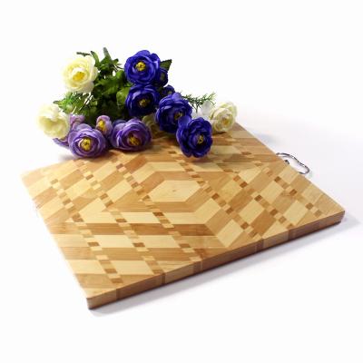 China Sustainable Hot Selling Square Kitchen Natural Custom Organic Butcher Cooking Wooden Kitchen Chop Premium Cut Bamboo Board for sale