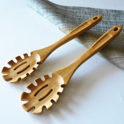 China Viable Non Stick Bamboo Pan Salad Spoon Spatula Utensil Set Kitchen Tableware Puzzle Crafts for sale