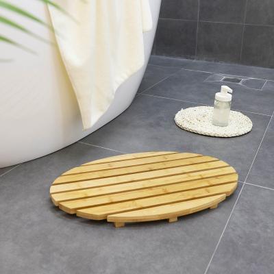 China Plant Silian Bamboo Mat Anti Slip Bath Sustainable Molded Foot Hollow Foot Flooring for sale