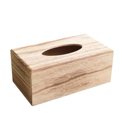 China Modern Extraction Hotel Room Restaurant Hotel Paper Extraction Cover Desk Paper Extraction Customized Storage Tissue Wooden Box for sale