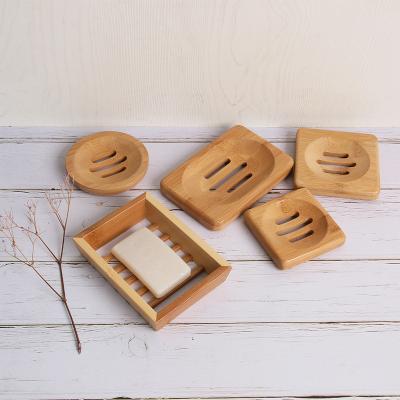 China Wholesale Modern Handmade Natural Bathroom Drain Box Dish Plant Bamboo Soap Tray Holder for sale