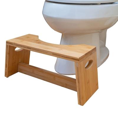 China Customizable High Quality Anti-Slip Potty Bathroom Toilet Bamboo Squatty Stool For Kids for sale