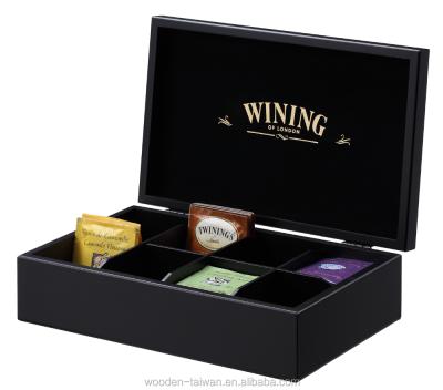 China Handmade Custom Wooden Tea Bags Box For Earl Gray Tea With Logo for sale