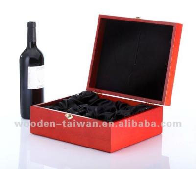 China Size Handmade Quality Wine Box Wooden Gift Red Wine Box Red Wine Use for sale