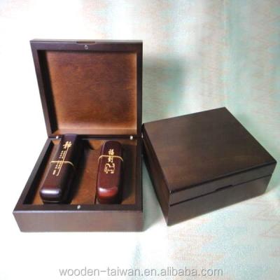 China Handmade personal keepsake seal muhe, wooden pen box for sale