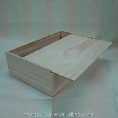 China Handmade shoe wooden boxes with slider lid for sale