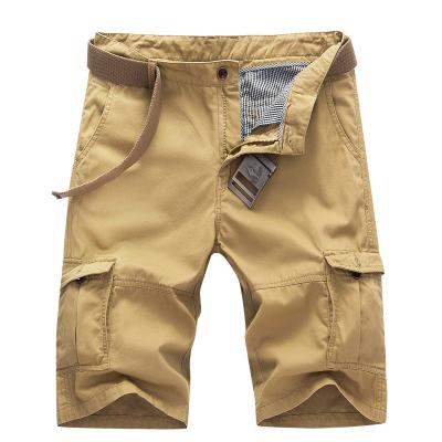 China Cotton Summer Mens Overalls Loose Shorts Mens Plus Size Multi-pocket Five-Point Pants for sale