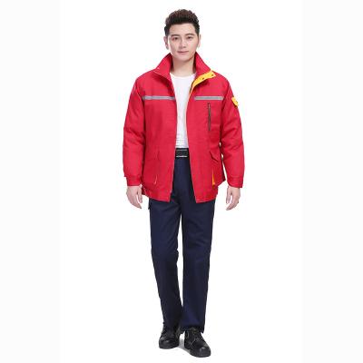 China Windproof Cotton Mens Long Sleeve Workwear Jacket Work Clothes Construction For Winter for sale