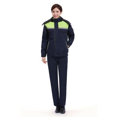 China Winter Windproof Unisex Engineering Cotton Jacket Workwear Uniform Overall Workwear for sale