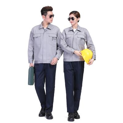 China Latest Design New Arrival Men's Spring Thin Cotton Workwear Gray Technician Workwear for sale