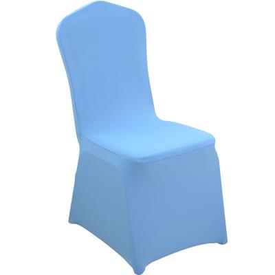 China Simple Stretch Fabric Chair Cover Hotel Restaurant Banquet Wedding Chair Cover Plain Solid Color Elastic Chair Seat Cover for sale