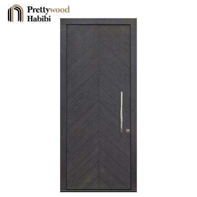 China Foshan Waterproof Simple Designs Waterproof Composite Exterior Wooden Doors Modern Styles for sale