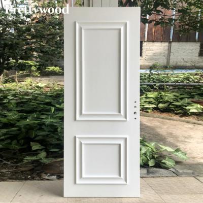 China American Traditional White Paint Waterproof 2 Panel Prettywood Prehung Solid Room Interior Door for sale