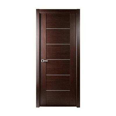 China Prettywood Modern Wholesale Price Prehung Water Resistant Flow Design Plywood PVC Bathroom Door for sale