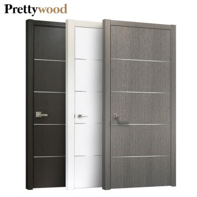 China Waterproof Prettywood 10 Years Guarantee Low Price Fire Rated Designs Bathroom PVC Interior Flush Door for sale