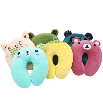 China Wholesale Colorful Animal Airplane Soft Fabric U - Shape Pillow Neck Support Baby U Shape Stroller Seat Pillow For Baby for sale