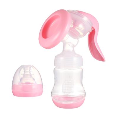 China BPA Free New Portable 2 In 1 Breast Pump Manual Breast Pump Set Comfortable Maternity Bottle for sale