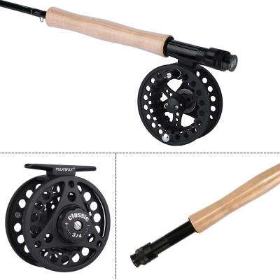 China Carbon Success Action Fast Fly Rod And Reel Saltwater Pescar Fly Fishing Rod Reel Combo for sale