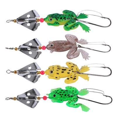 China Goture Soft Fishing 6.2g 9cm Silicone Lure Silicone Bait Artificial Frog Buzzbaits For Bass for sale