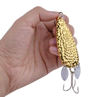 China Goture 24g Metal Spinner Fish Feed Fishing Spoon Lures Artificial Hard Spin Double Swivel Hard Bait Artificial Fishing Lure C10984 for sale