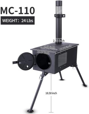 China Outdoor Wood Burning Stove Camping BBQ Tent Heaters Hotsale Steel Burning Stove Camping Stove for sale