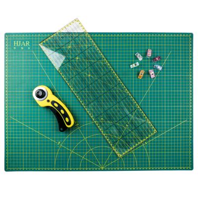 China DUTY KNIFE Quilting Rotary Cutter Cutting Mat Set 15x45cm Ruler A2 Cutting Mat, 45mm Rotary Cutter, 45mm Blades for sale