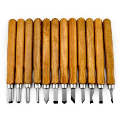 China 12 PC Woodworking Tools Chisels Knife Wood Carving Set for sale