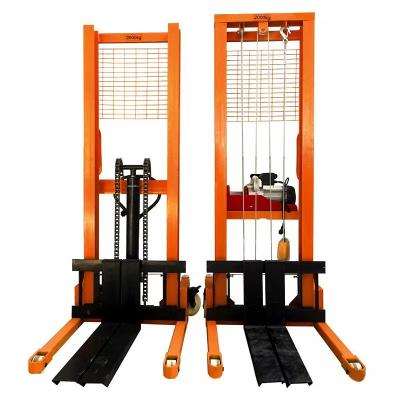 China Heavy Lifting Points 0.5/1 Ton Economy Electric Stacker Pallet Remote Control Semi Electric Lifting Stacker for sale