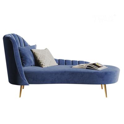 China Modern Design Stainless Steel Velvet Fabric Upholstery Sofa Bed Chaise Lounge Living Room Furniture Sofa Bed for sale