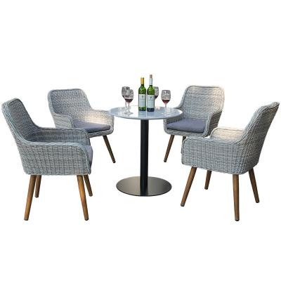 China High Quality Fashionable Morden Design Garden Furniture Outdoor Dining Rattan Table Set Chair for sale